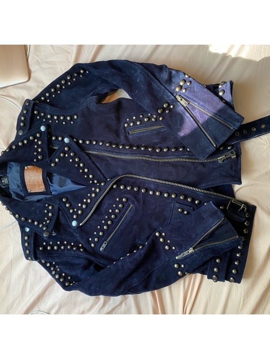Free People Jackets & Blazers - Free People ( Understated leather & Love Lemons Collab) Studded Suede Biker